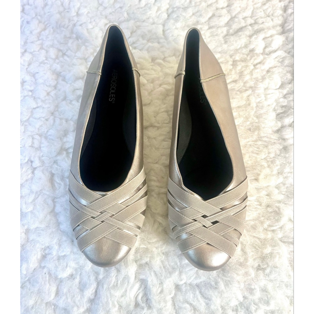 Aerosoles Women’s Spin Cycle Gray Ballet Flats Size 10.5
